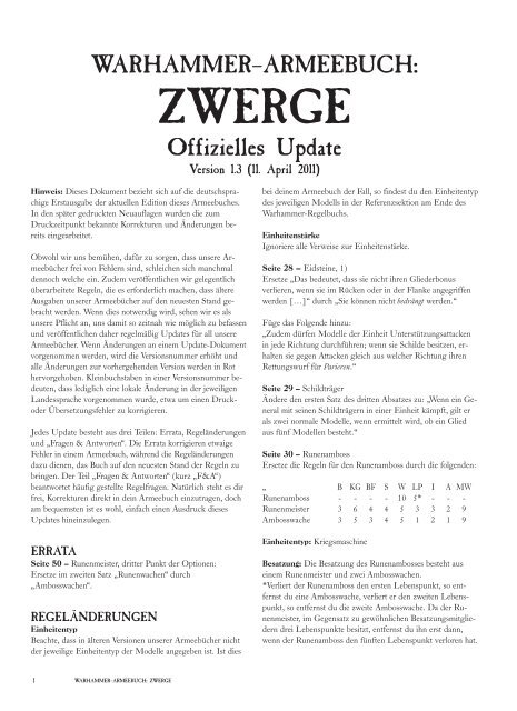 ZWERGE - Games Workshop