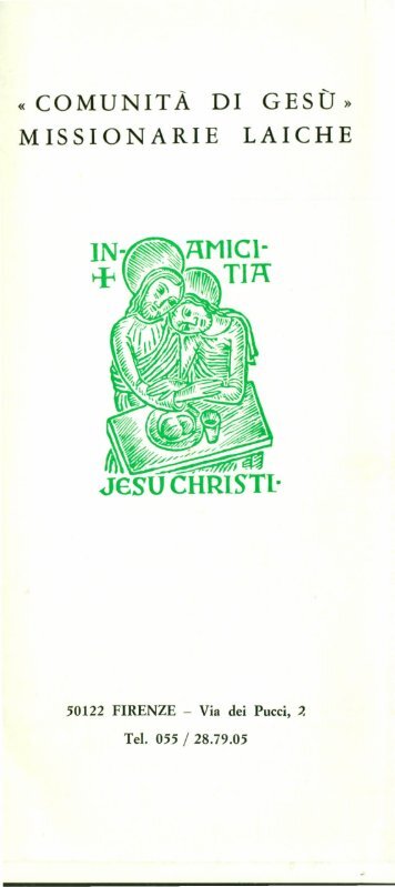 Â«COMUNITÃ DI GESÃÂ» MISSIONARIE LAICHE