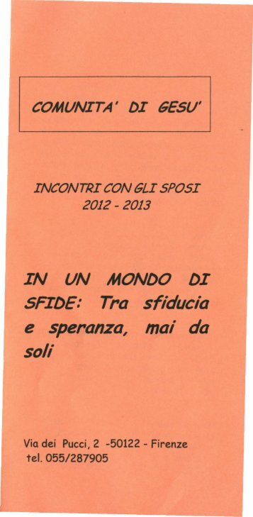 IN UN MONDO DI SFIDE: