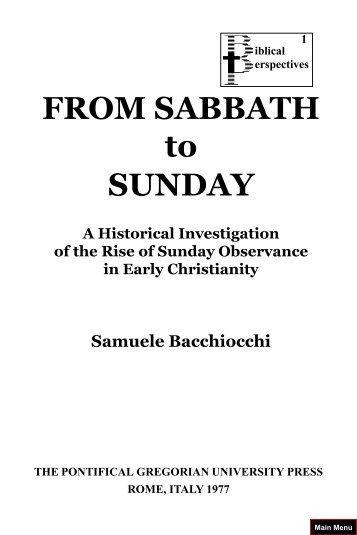 From Sabbath to Sunday.pdf - Friends of the Sabbath Australia