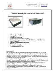 Datenblatt Schaltnetzteil SNT Box 1200 - FIV Franke ...