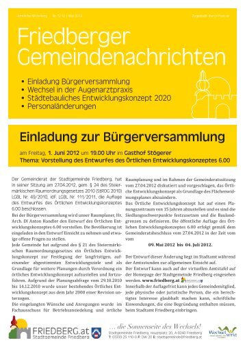 Ausgabe 05/2012 - Gemeinde Friedberg