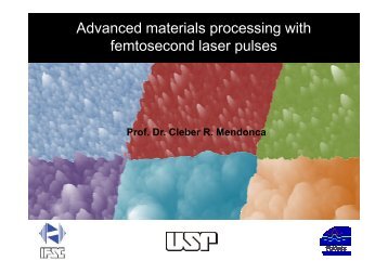 Advanced materials processing with femtosecond laser pulses
