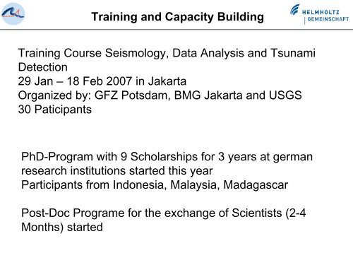 The German-Indonesian Tsunami Early-Warning System - FZK