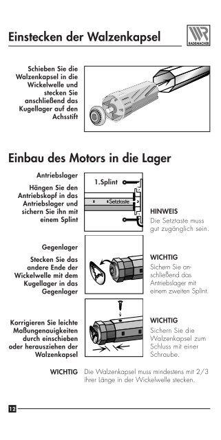 Einbau- und Gebrauchsanleitung von ... - Betting und Buss Gbr