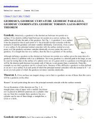 GEODESICS, GEODESIC CURVATURE, GEODESIC ... - formpig