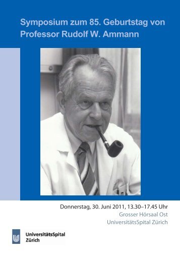Symposium zum 85. Geburtstag von Professor Rudolf W. Ammann