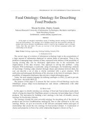 Food Ontology: Ontology for Describing Food Products - FRUCT