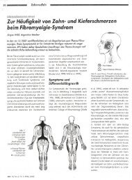 und Kieferschmerzen beim Fibromyalgie-Syndrom