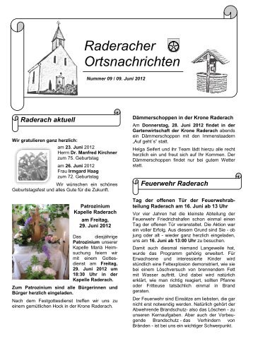 Raderacher Ortsnachrichten - Friedrichshafen