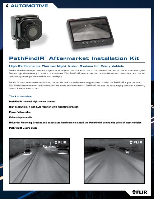 PathFindIR Aftermarket Kit - FLIR Systems