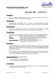 PRODUKTDATENBLATT Ganzlin ML – HSG411