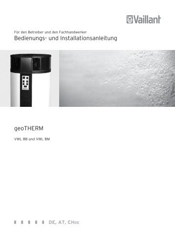 geotherm Bedienungs- und Installationsanleitung