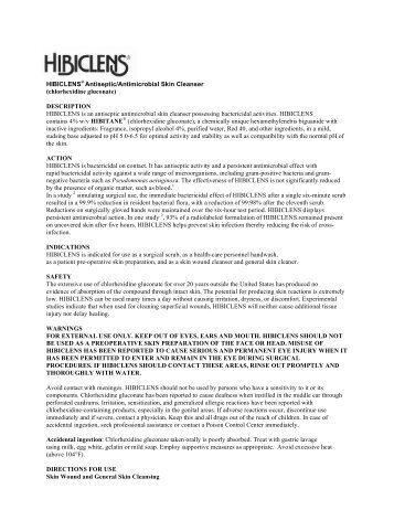 HIBICLENS® Antiseptic/Antimicrobial Skin Cleanser ... - GC America