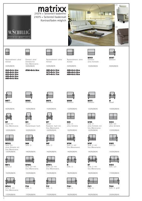 Willi Schillig matrixx-Broschüre als PDF-Download