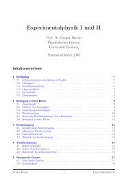 Experimentalphysik I und II - Experimentelle Teilchenphysik