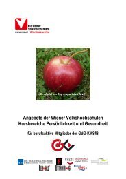 Angebote der Wiener Volkshochschulen - fsg gemeinsam aktiv