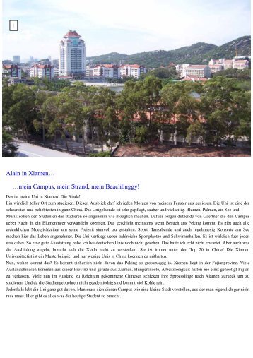 Alain in Xiamen… …mein Campus, mein Strand, mein Beachbuggy!