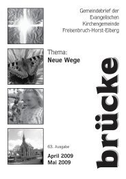 Neue Wege - Evangelische Kirchengemeinde Freisenbruch-Horst ...