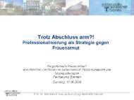 Vortrag von Prof. Dr. Marianne Friese - Bremen