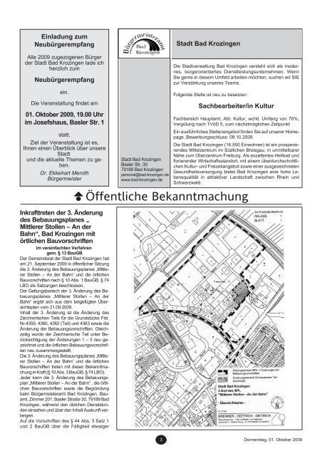 STADTANZEIGER BAD KROZINGEN - Gemeinde Bad Krozingen