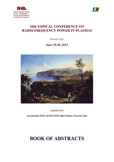 BOOK OF ABSTRACTS - C.R. ENEA Frascati - Enea