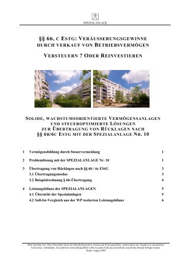 §§ 6B, C ESTG: VERÄUSSERUNGSGEWINNE DURCH ... - Fundus