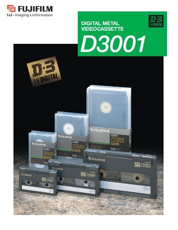 1/2-inch Digital Metal Videocassette D3001 Catalog