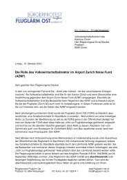 Brief an Stocker - Bürgerprotest Fluglärm Ost