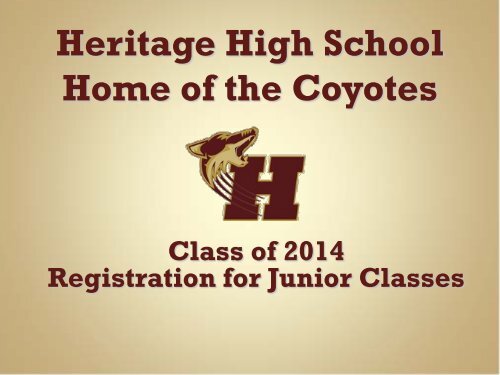 Heritage High School Home of the Coyotes - Frisco ISD