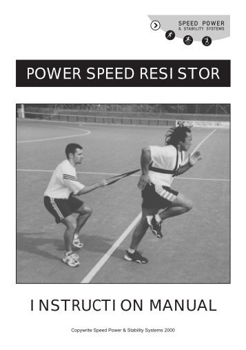 INSTRUCTION MANUAL POWER SPEED RESISTOR - Fitness for ...