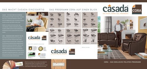 Casada Polster Cora-Broschüre als PDF-Download - Flamme-Möbel