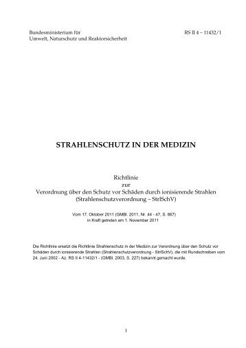 STRAHLENSCHUTZ IN DER MEDIZIN