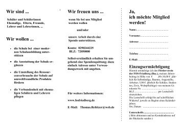 Zum Flyer - FOS-Friedberg