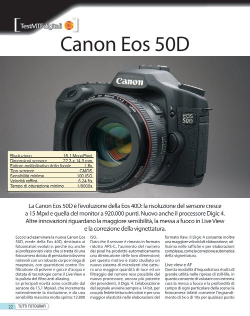 Canon Eos 50D - Fotografia.it