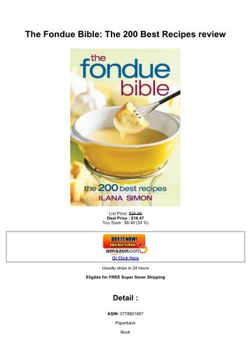 The Fondue Bible: The 200 Best Recipes review