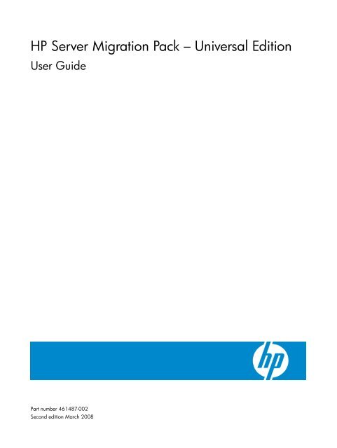 HP Server Migration Pack – Universal Edition User Guide - Index of