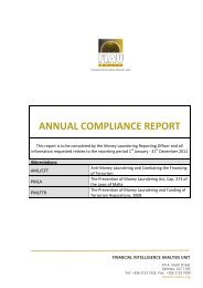 annual compliance report - Financial Intelligence Analysis Unit