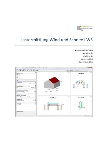 Lastermittlung Wind und Schnee LWS - Frilo