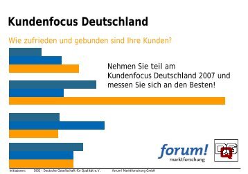 Kundenfocus Deutschland - forum! - Mainzer Marktforschungs