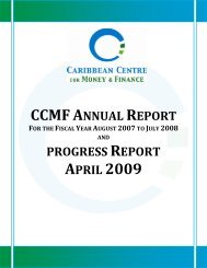 Ccmf nnual eport - Caribbean Centre for Money and Finance