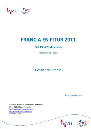 FRANCIA EN FITUR 2011 Del 19 al 23 de enero