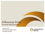 martabe overview world class gold district - G-Resources