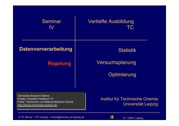 RS mit Ausgleich höherer Ordnung - Institut für Technische Chemie ...