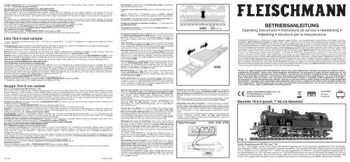 Class 78.0-5 with variants Série 78.0-5 avec ... - Fleischmann