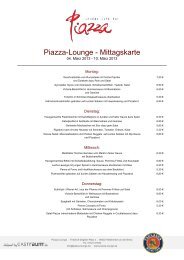 Piazza-Lounge - Mittagskarte - GastRaum