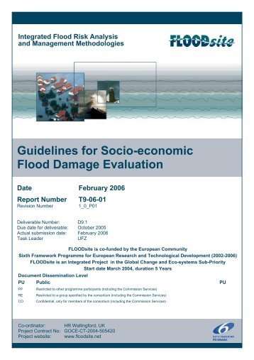 Guidelines for Socio-economic Flood Damage Evaluation - FLOODsite