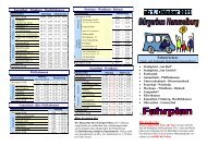 Fahrplan-Druckvorlage Flyer 2011