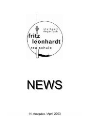 14. Ausgabe / April 2003 - Fritz-Leonhardt-Realschule
