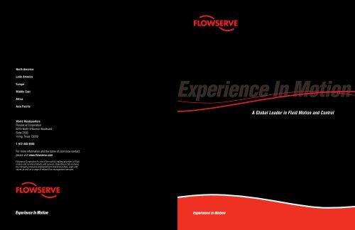 A Global Leader in Fluid Motion and Control - Flowserve